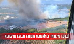 Kepez'de evler yangın nedeniyle tahliye edildi