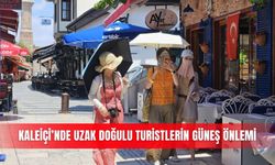 Kaleiçi’nde Uzak Doğulu turistlerin güneş önlemi