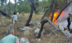 Kemer'den yangın sürüyor