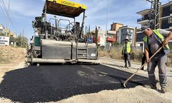 Aksu'da asfalt çalışması