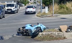 Motosiklet sürücüsü yaralandı