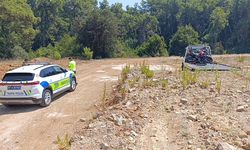 Motosikletini ormanlık alana bırakıp kaçtı
