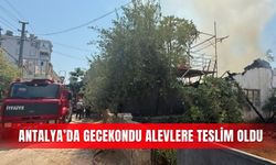 Antalya’da gecekondu alevlere teslim oldu