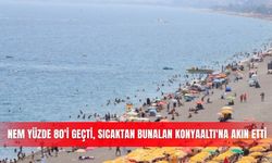 Nem yüzde 80'i geçti, sıcaktan bunalan Konyaaltı'na akın etti
