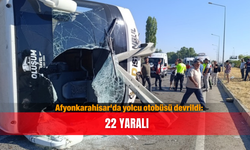 Afyonkarahisar'da yolcu otobüsü devrildi: 22 yaralı
