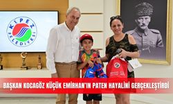 Başkan Kocagöz küçük Emirhan’ın paten hayalini gerçekleştirdi