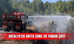 Antalya'da hafta sonu 38 yangın çıktı