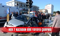 Her 7 kazadan biri yayaya çarpma