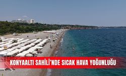 Konyaaltı Sahili’nde sıcak hava yoğunluğu