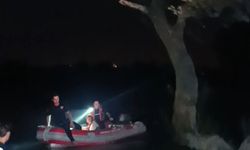 Manavgat Irmağı'nda mahsur kaldı