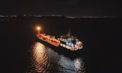 Silivri açıklarında kazaya karışan ALSU isimli gemi havadan görüntülendi