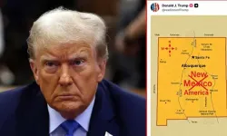 Trump, New Mexico'nun adını ‘New America’ olarak değiştiren bir harita paylaştı