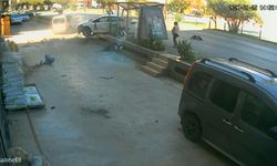 Otomobil önce yayaya ardından duraktaki karı kocaya çarptı; 3 yaralı