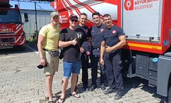 Alman itfaiyeciden Manavgat'a dostluk ziyareti