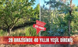 2B arazisinde 40 yıllık yeşil direniş