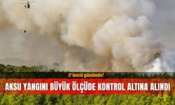 Aksu yangını 3'üncü gününde büyük ölçüde kontrol altına alındı