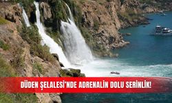 Düden Şelalesi’nde adrenalin dolu serinlik!