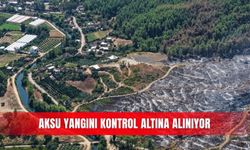 Aksu yangını kontrol altına alınıyor