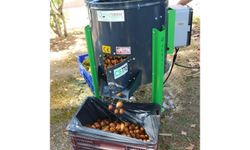 Kemerli üreticiye ceviz soyma makinesi desteği