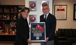 TFF Başkanı Hacıosmanoğlu, Vincenzo Montella ile bir araya geldi
