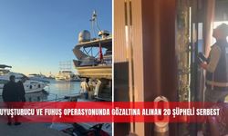 Uyuşturucu ve fuhuş operasyonunda gözaltına alınan 20 şüpheli serbest