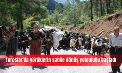 Toroslar'da yörüklerin sahile dönüş yolculuğu başladı