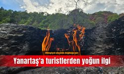 Olimpiyat ateşinin doğduğu yer: Yanartaş'a turistlerden yoğun ilgi