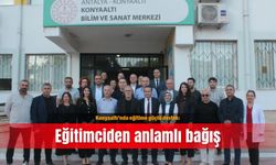Konyaaltı’nda eğitime güçlü destek: Eğitimciden anlamlı bağış