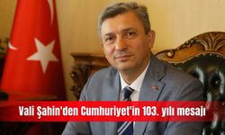 Vali Şahin'den Cumhuriyet'in 103. yılı mesajı
