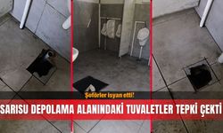 Sarısu depolama alanındaki tuvaletler tepki çekti: Şoförler isyan etti