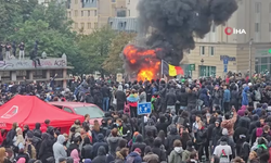 Hükümeti protesto gösterilerinde Brüksel savaş alanına döndü