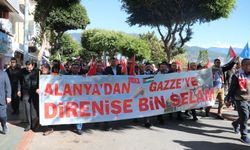 Alanya'da binlerce kişi 'Gazze' için yürüdü