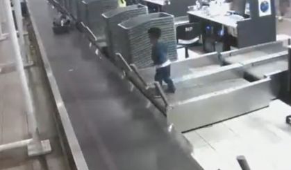 Havaalanında yürekleri ağza getiren görüntü!