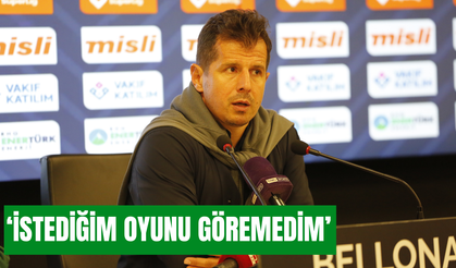 Belözoğlu: İstediğim oyunu göremedim