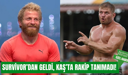 Survivor’dan geldi, Kaş’ta rakip tanımadı! İsmail Balaban sezonun ilk güreşinde başpehlivan oldu