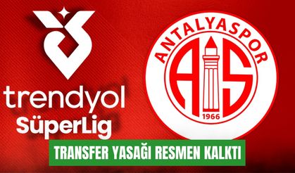 Antalyaspor’un transfer yasağı resmen kalktı