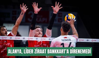 Alanya Belediyespor, lider Ziraat Bankkart’a direnemedi: 1-3