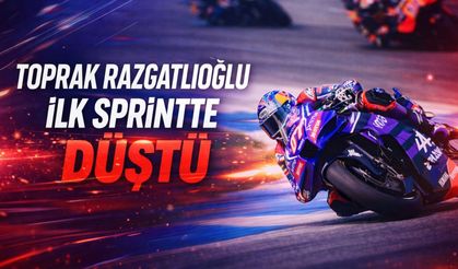 Antalya’nın gururu Toprak Razgatlıoğlu ilk sprintte düştü