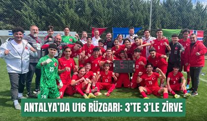 Antalya’da U16 rüzgarı: 3’te 3’le zirve