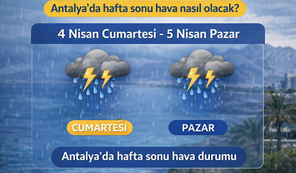 Antalya'da hafta sonu planı olanlar dikkat! Gök gürültülü sağanak kapıda: Antalya 4-5 Nisan hava durumu