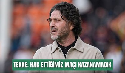 Fatih Tekke: Hak ettiğimiz maçı kazanamadık