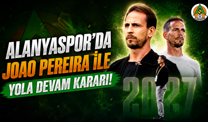 Alanyaspor'da Joao Pereira ile yola devam kararı!