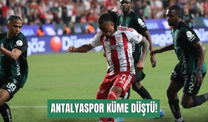Antalyaspor küme düştü!