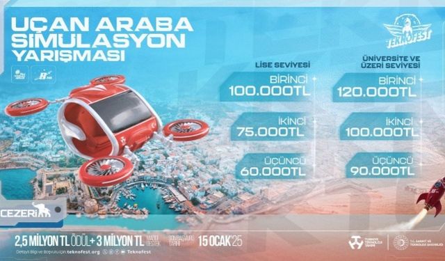 TEKNOFEST KKTC Uçan Araba Simulasyon Yarışması için başvuru zamanı