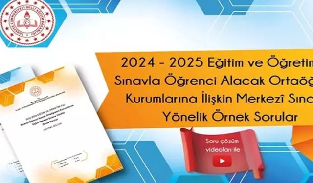 LGS'ye yönelik ikinci örnek soru kitapçıkları yayımlandı