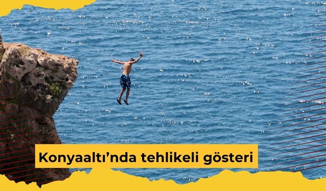 Konyaaltı’nda tehlikeli gösteri