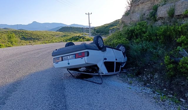 Yürekler ağza geldi: Otomobil havalandı