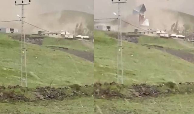 Şiddetli rüzgar çatıları uçurdu: Korku dolu anlar kamerada