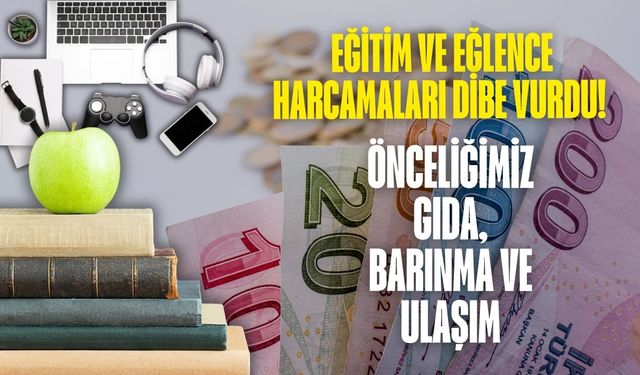 Eğitim ve eğlence harcamaları dibe vurdu! Önceliğimiz gıda, barınma ve ulaşım