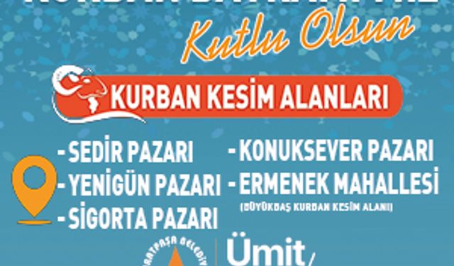 MURATPAŞA BELEDİYESİ KURBAN KESİM YERLERİ İLANI